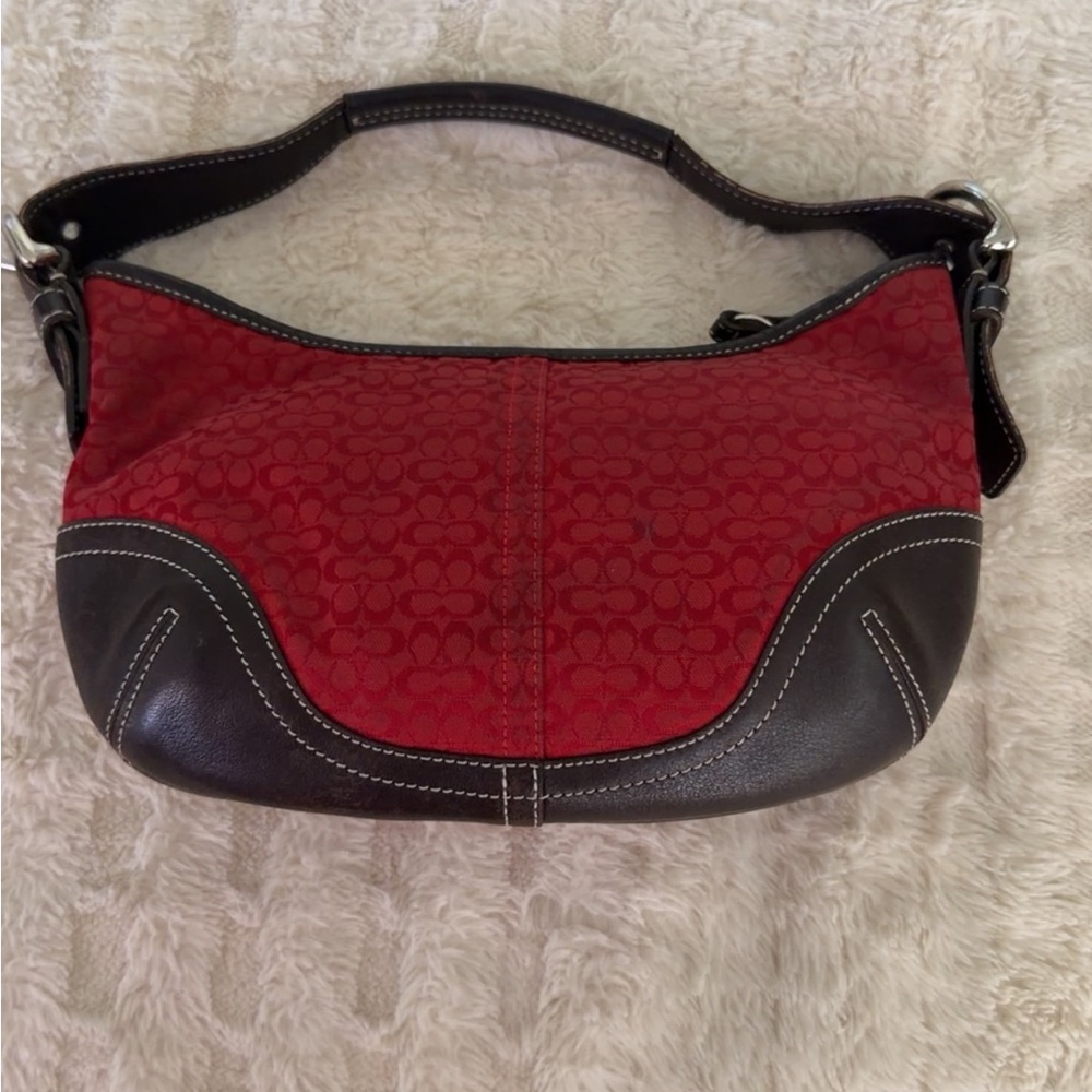Coach Red and Brown Women's Bag - Picture 3 of 16